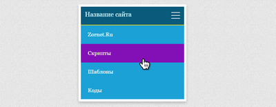 Мобильное меню сайта на CSS