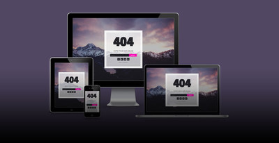 Страница 404 Not Found в адаптивном дизайне