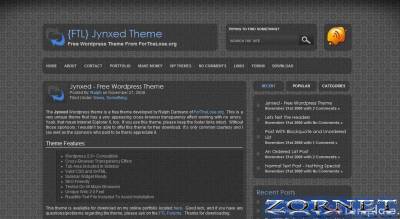 Шаблон сайта Jynxed для ucoz