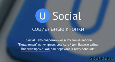 Социальные кнопки “Поделиться“ от Usocial.pro
