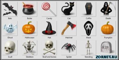 Иконки хэллоуин для дизайн сайта