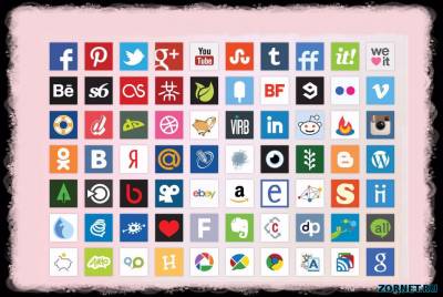 Большой пак разных иконок социальных сетей