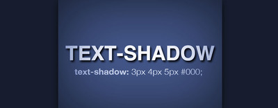 Простой пример с тенями для текста CSS