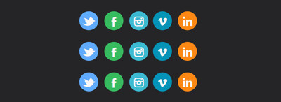 Кнопки социальных сетей с эффектом на CSS3