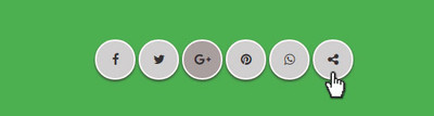 Анимированные кнопки социальных сетей на CSS3