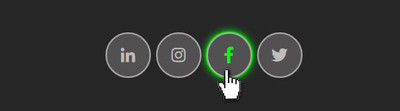Красивые кнопки соцсетей с разными эффектами