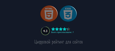 Цифровой рейтинг звезд для сайта на CSS