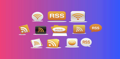 Значки и кнопки RSS в разных формах