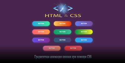 Градиентная анимация кнопки на CSS3