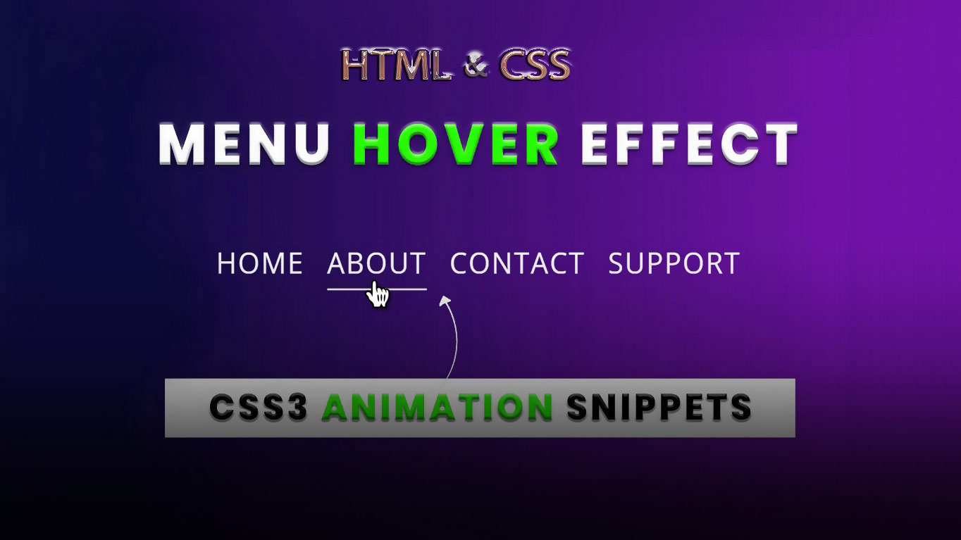 Классная анимация меню с эффектом на CSS