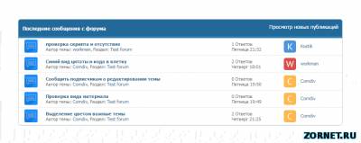 Код вывода последние сообщения форума uCoz